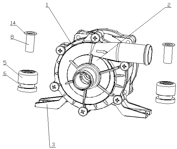 Mounting bracket for water pump, water pump and automobile with water pump