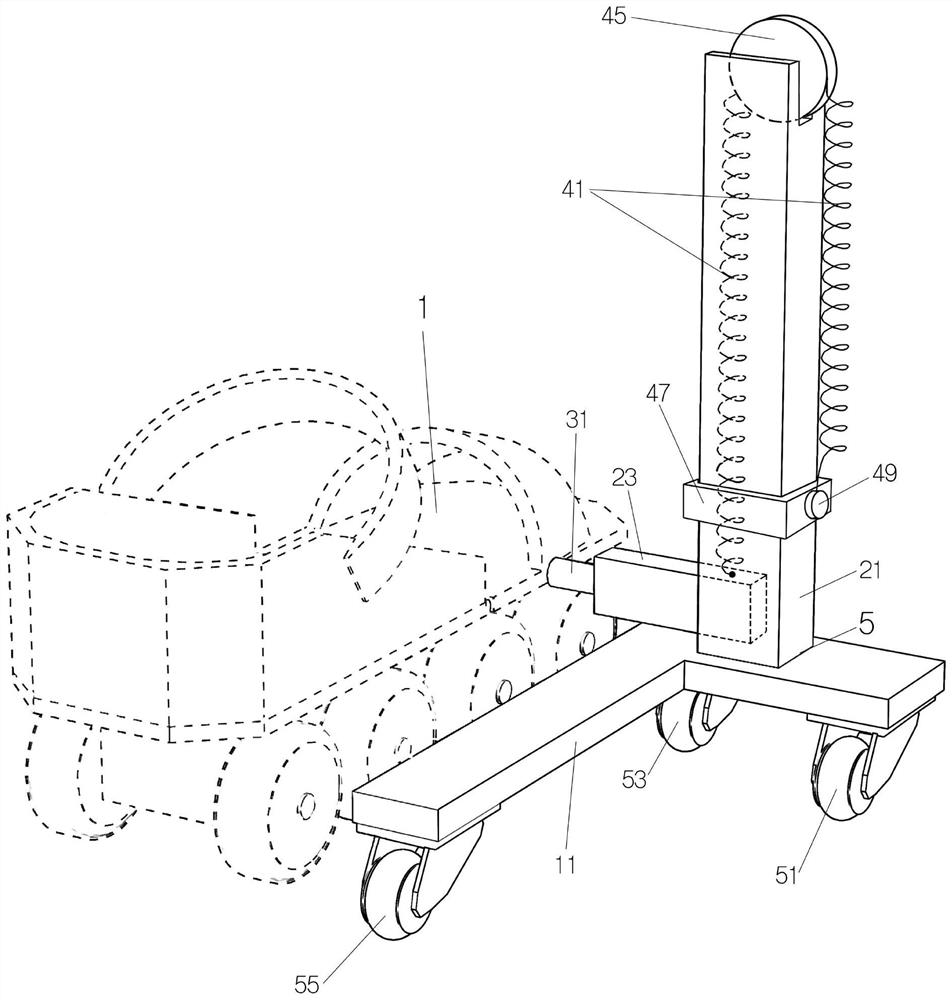 Weight reduction additional device of VR (virtual reality) walking equipment