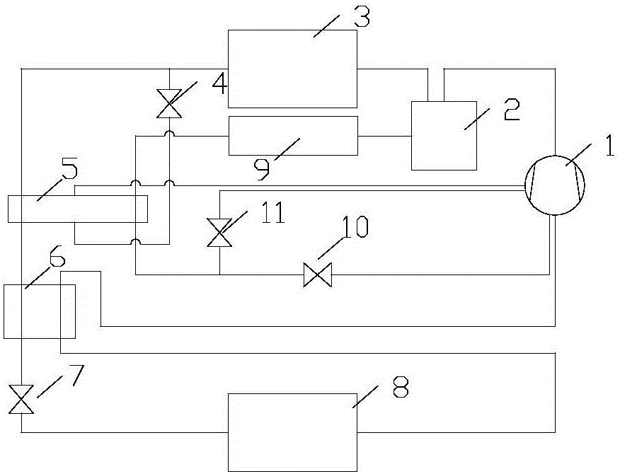 Two-stage refrigerating circulation system with economizer and oil cooling compression