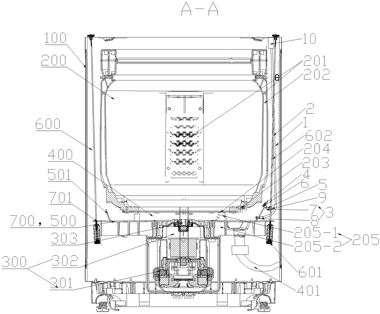 Impeller washing machine and control method