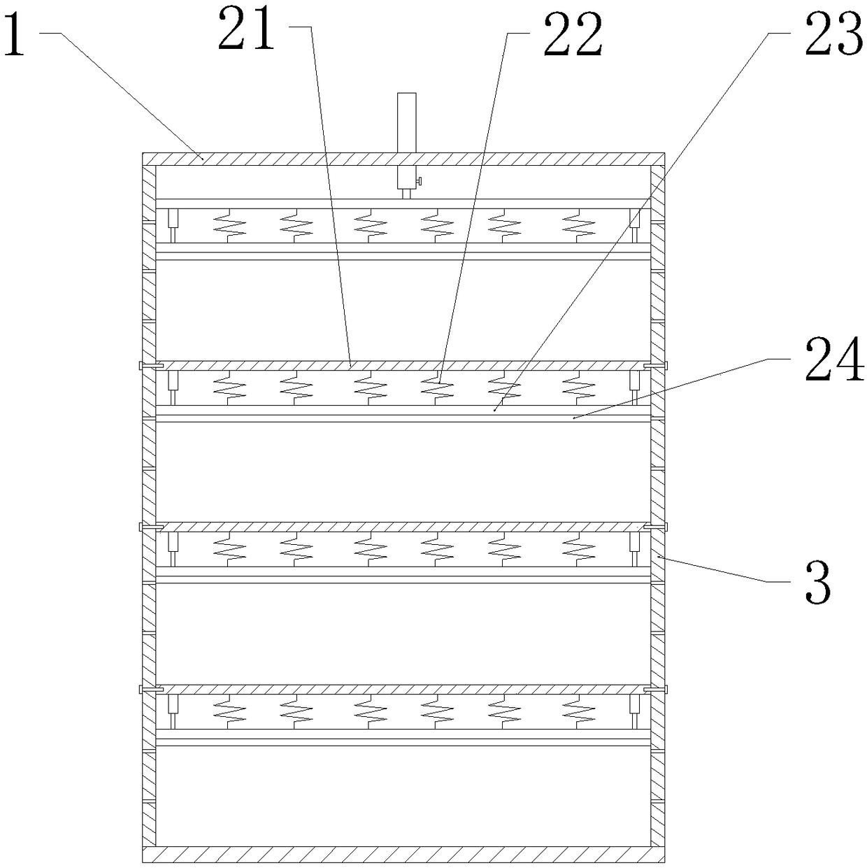 Mold placement frame convenient to clean