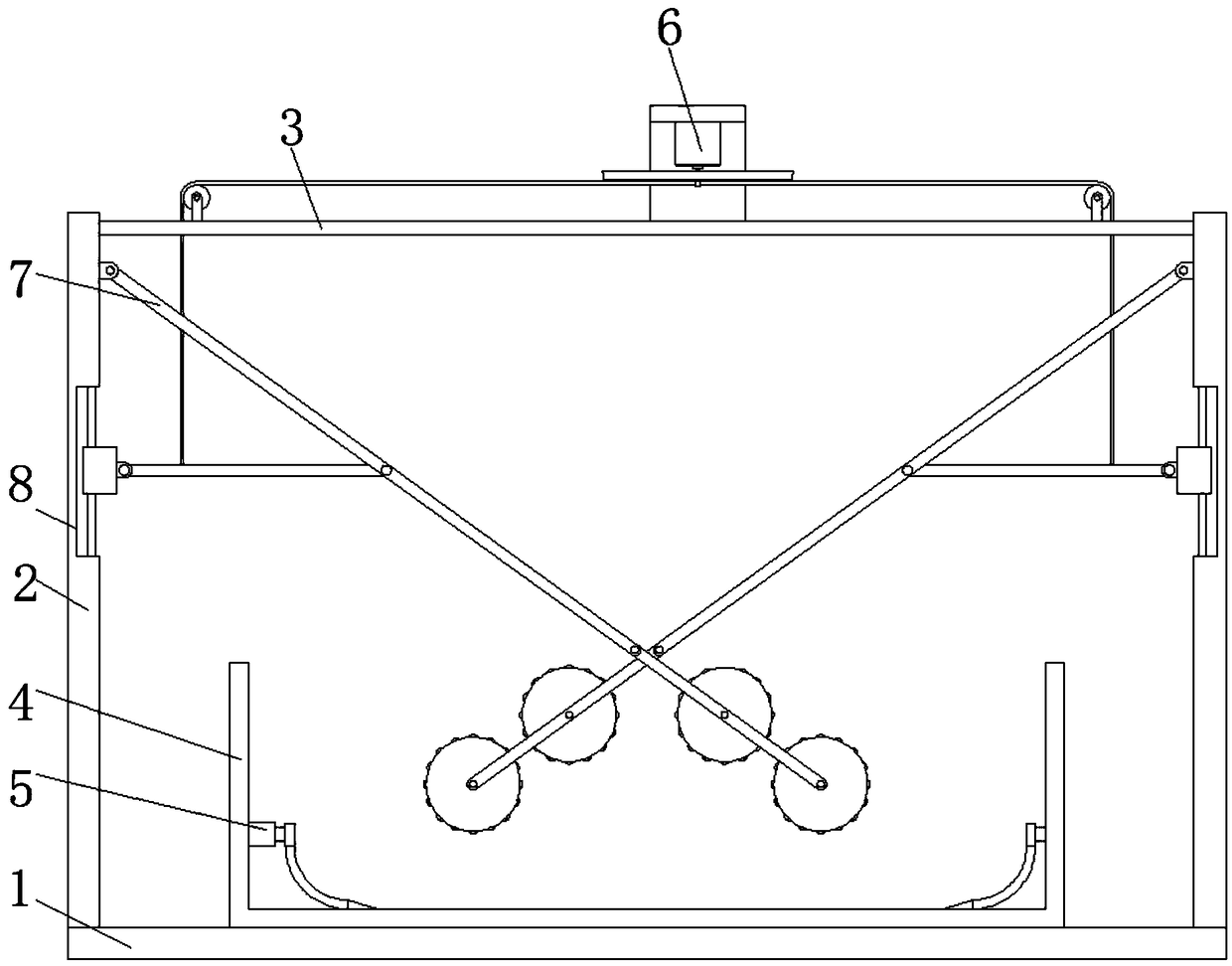 Ciba processing device based on reciprocating secondary hammering action force