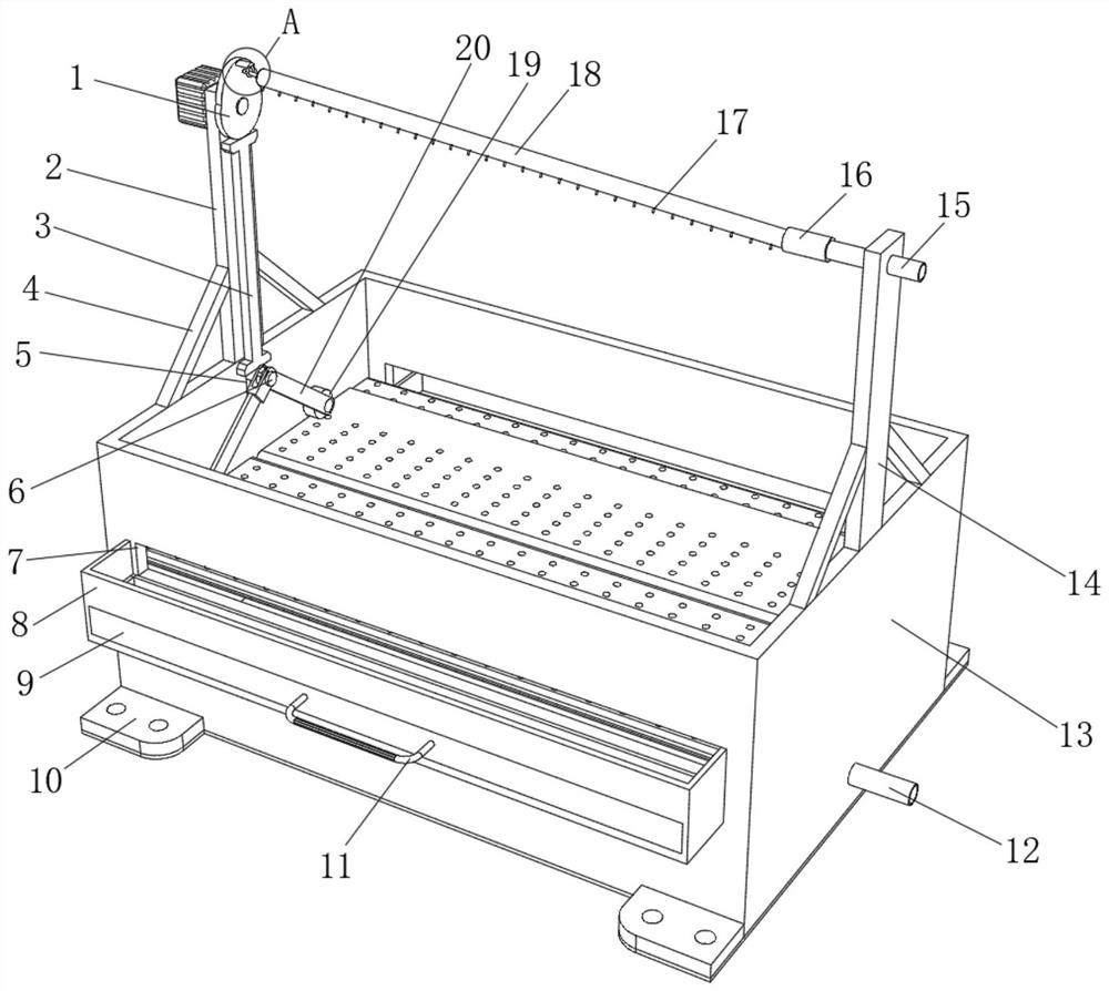 Dust collecting device for steel pipe polishing and capable of preventing air pollution