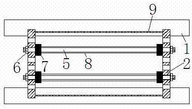 Adjustable type pipeline rolling supporting frame