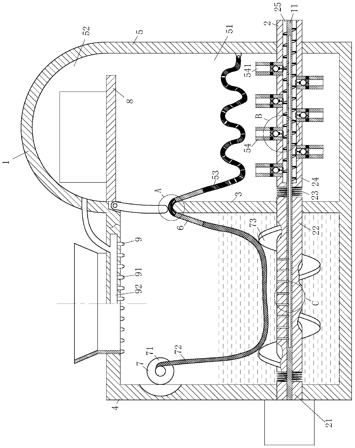 A device for generating electricity from domestic waste