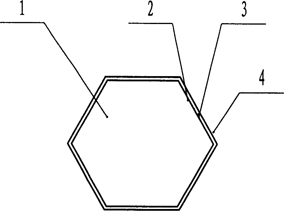 Hollow polygon body forming method