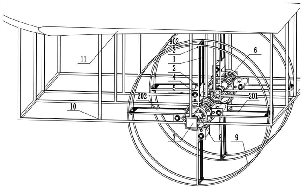 Driving energy-adjustable rotary wing aircraft with fixed wing and two pull curtains