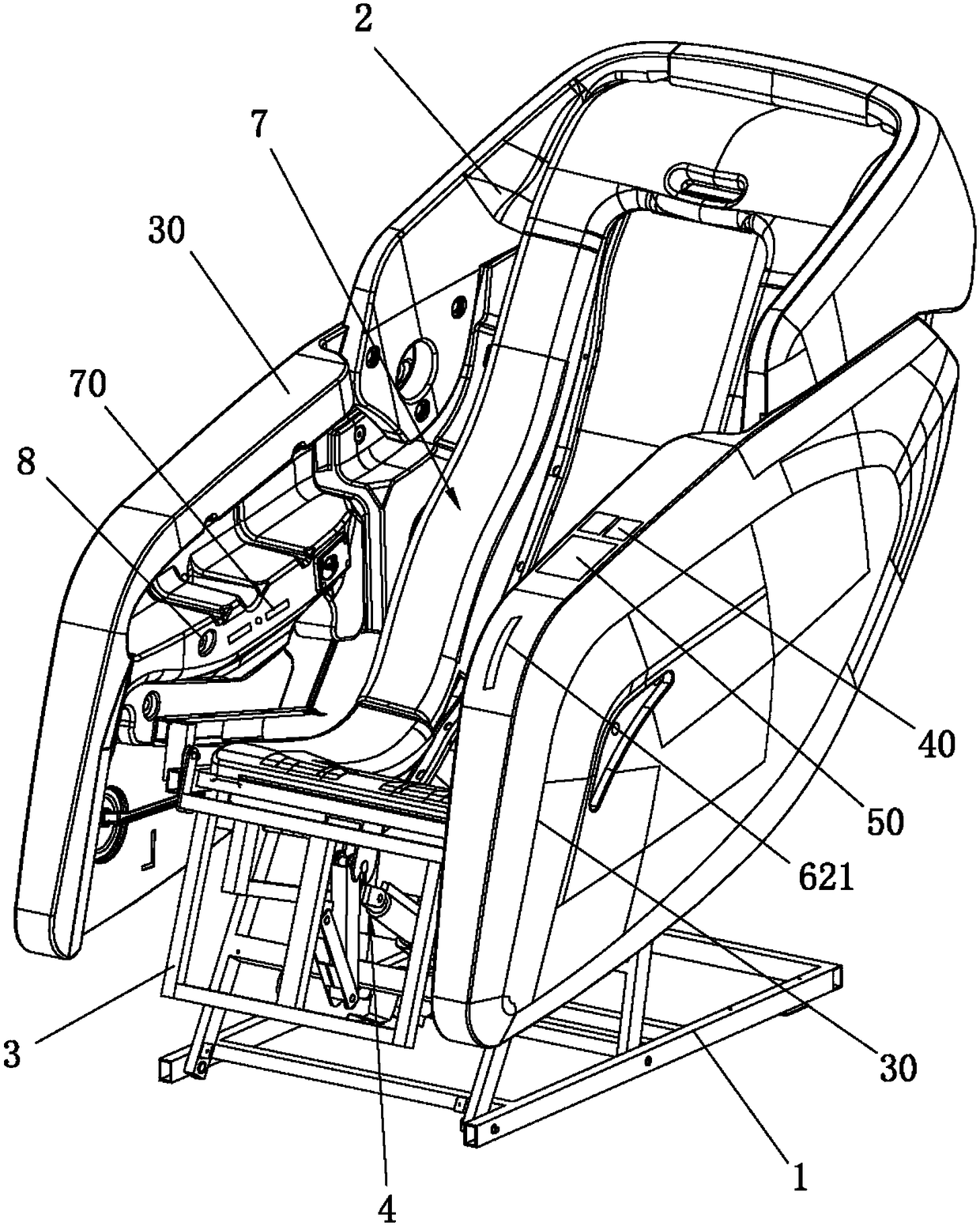 Position-occupying-preventive massage chair