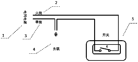 WIFI intelligent power switch only requiring single hot line