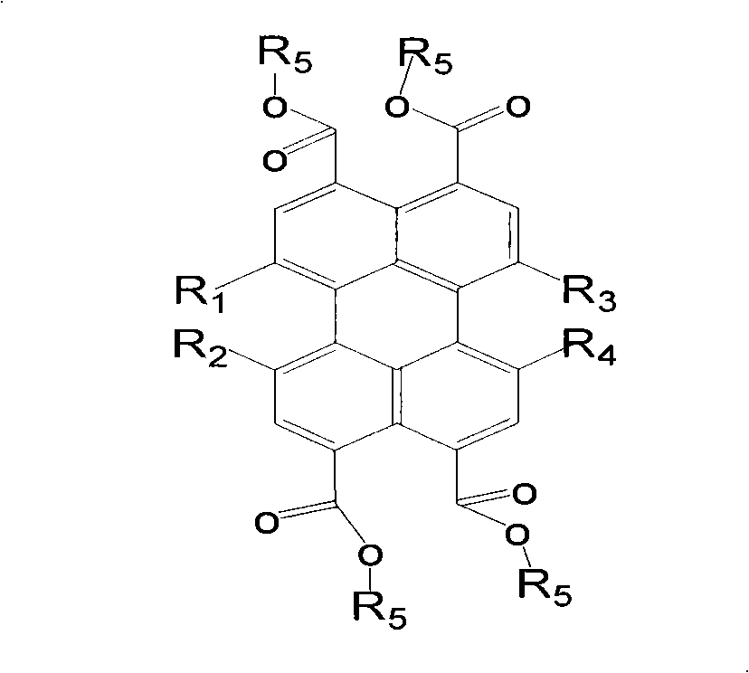 Trifluoromethyl substituted perylene bis diimines and preparation method thereof