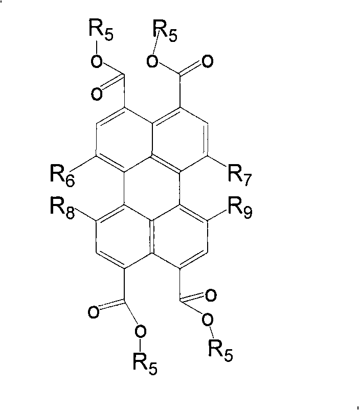 Trifluoromethyl substituted perylene bis diimines and preparation method thereof