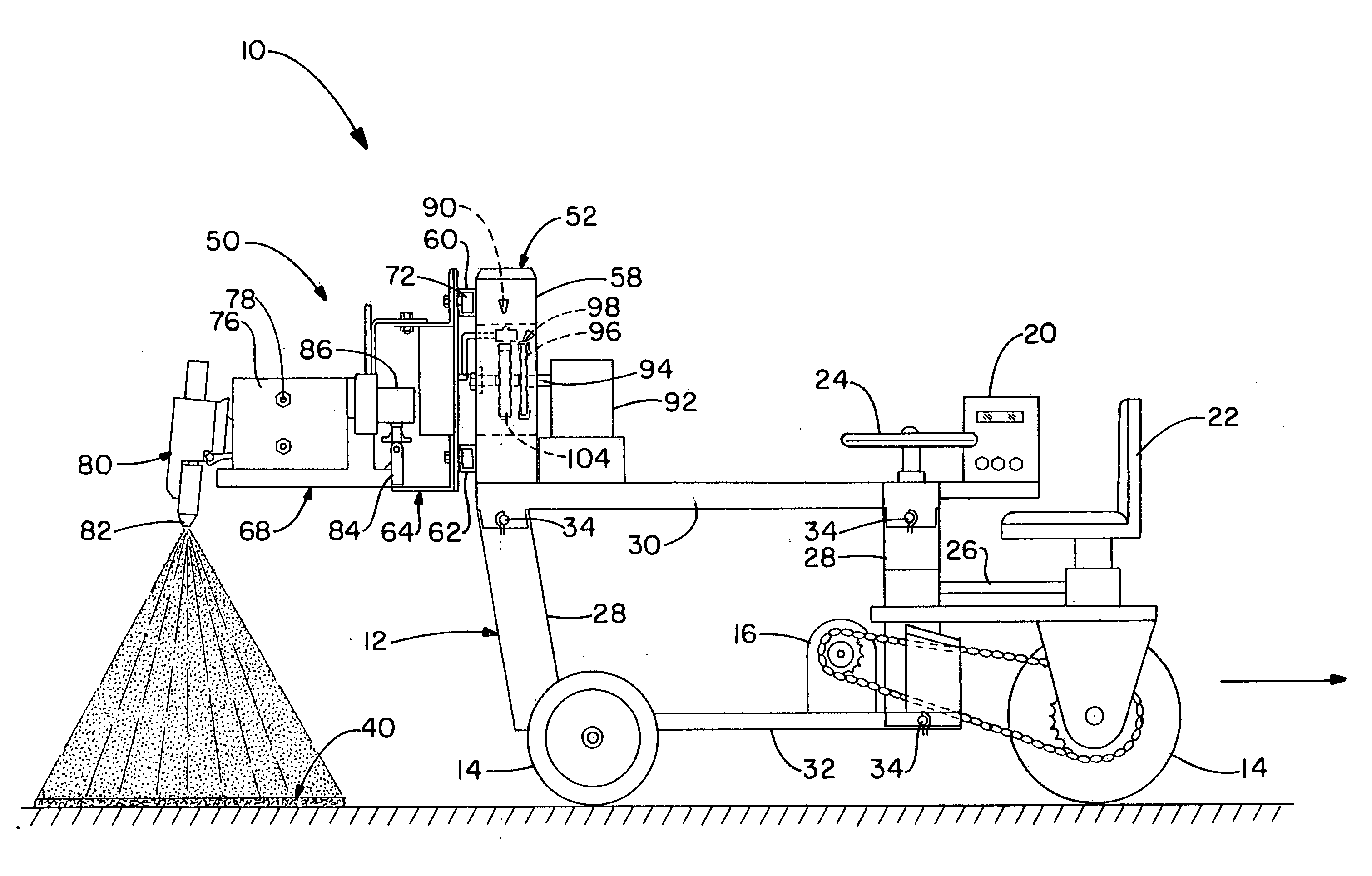 Apparatus for applying a coating to a roof or other substrate