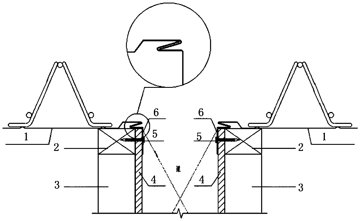 Corner plate of steel bar truss floor support plate and cast-in-place concrete beam