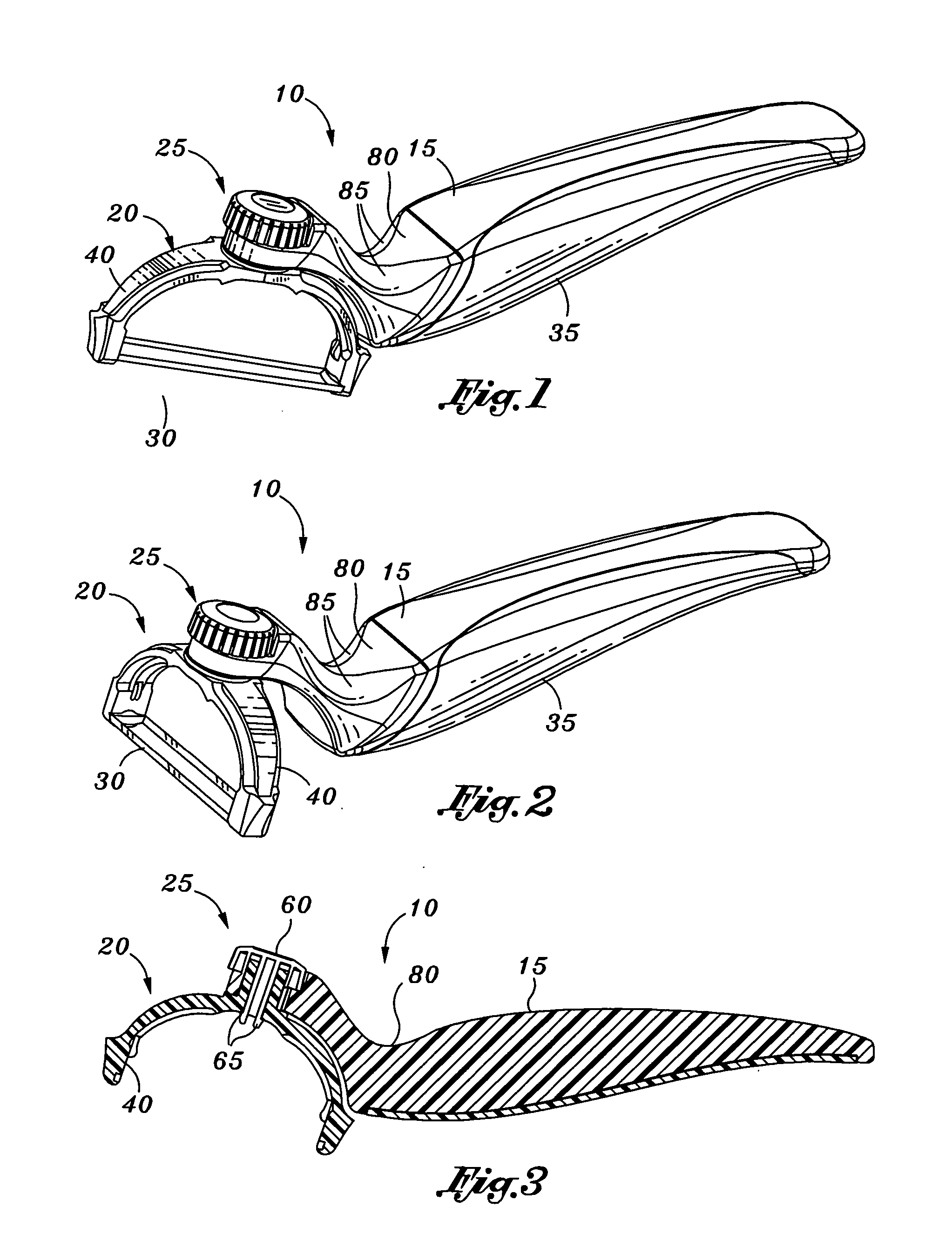 Multi-position peeler apparatus