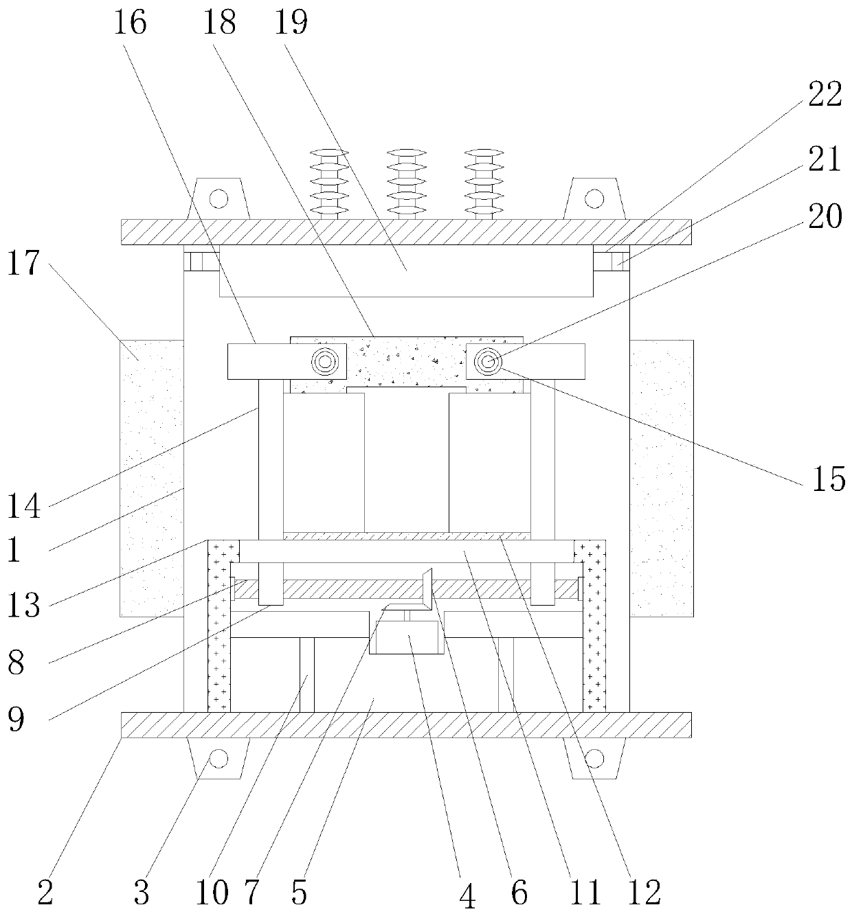 Distribution transformer with iron core replacement function