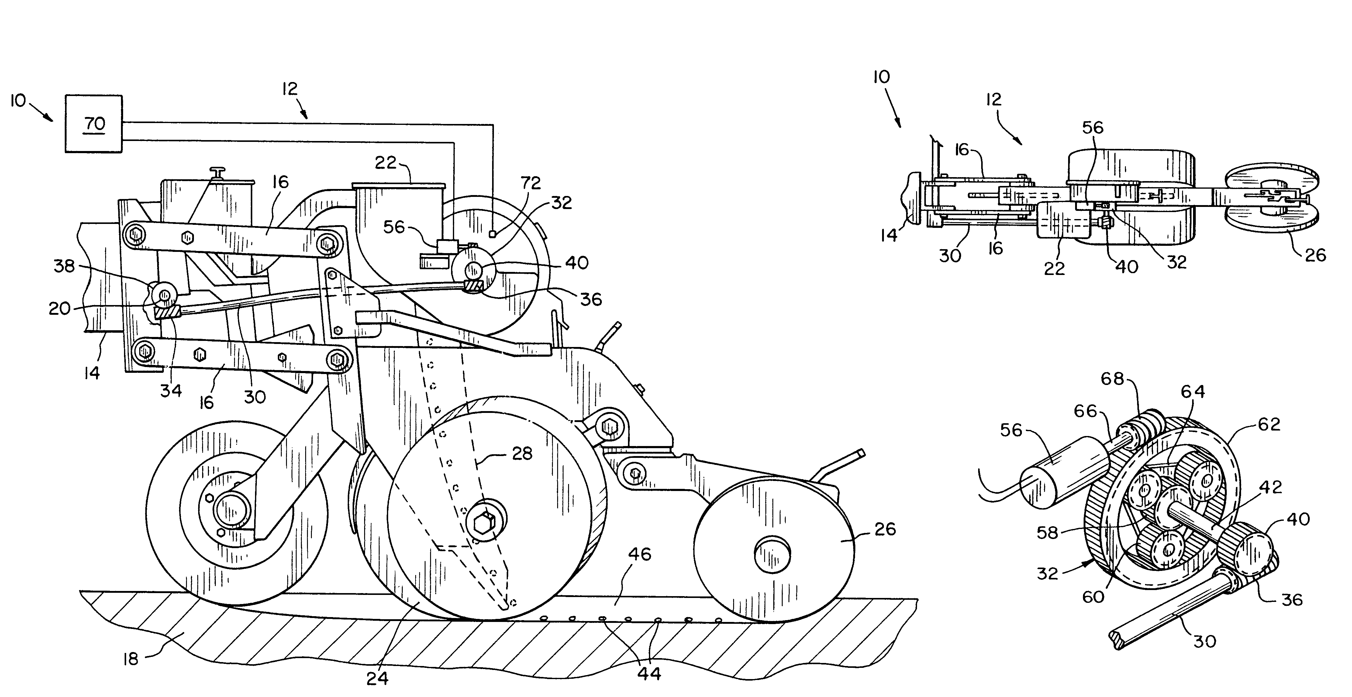 Variable speed drive for agricultural seeding machines