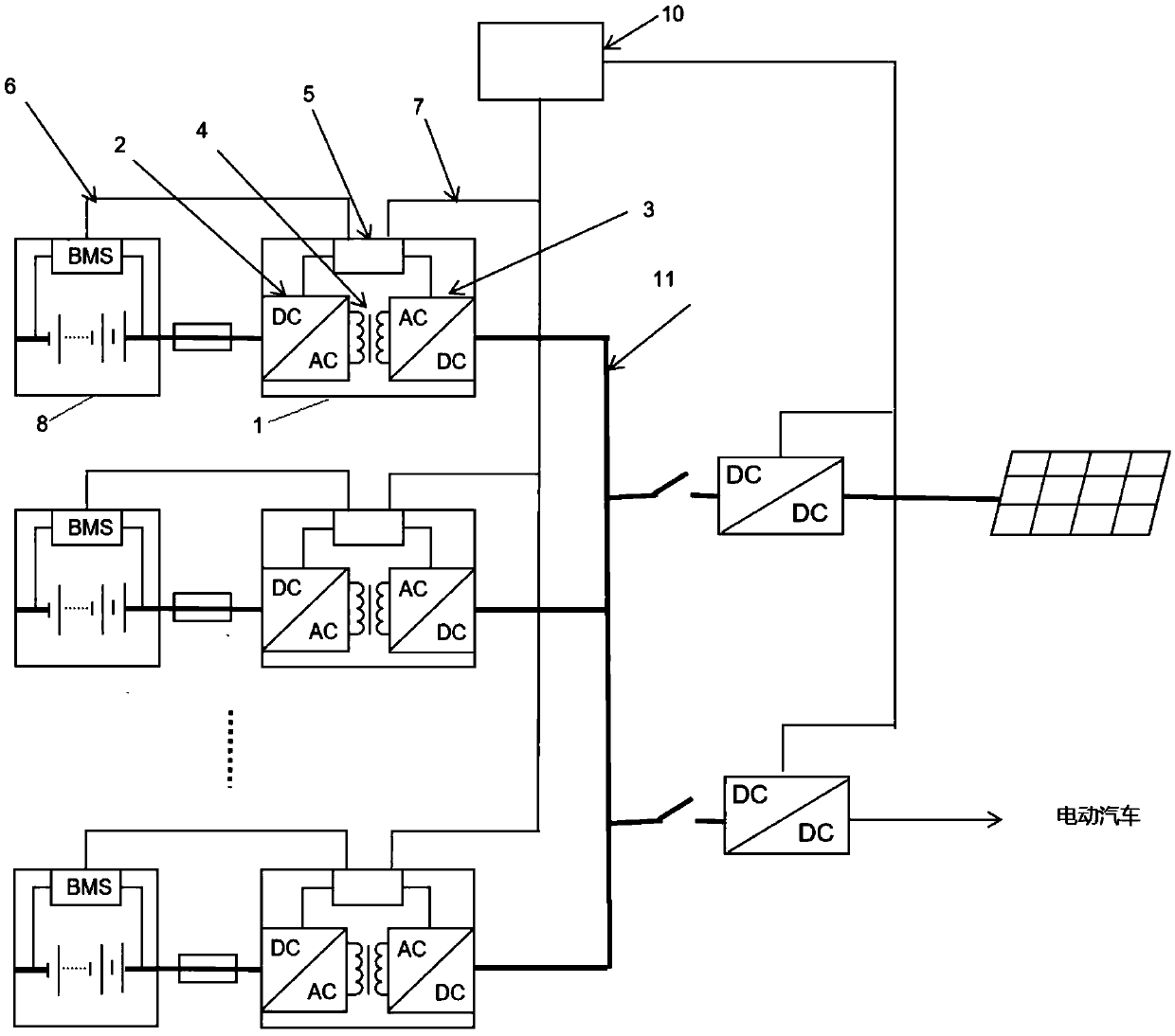 High-frequency isolation conversion energy storage system