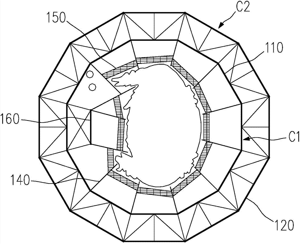 Self-balancing outer frame with annular space lattice structure