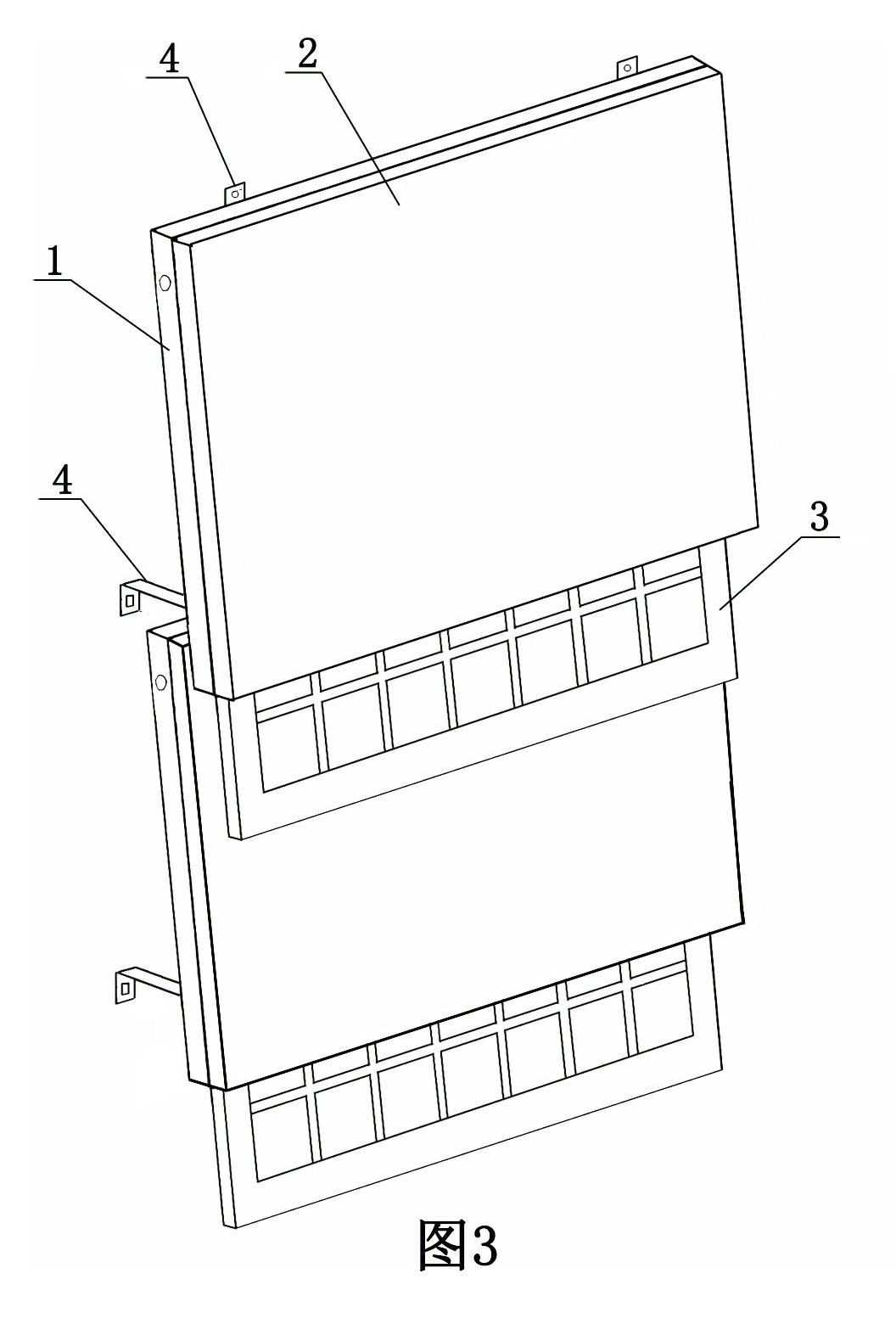 Three-dimensional greening device combined with functional baffle and method