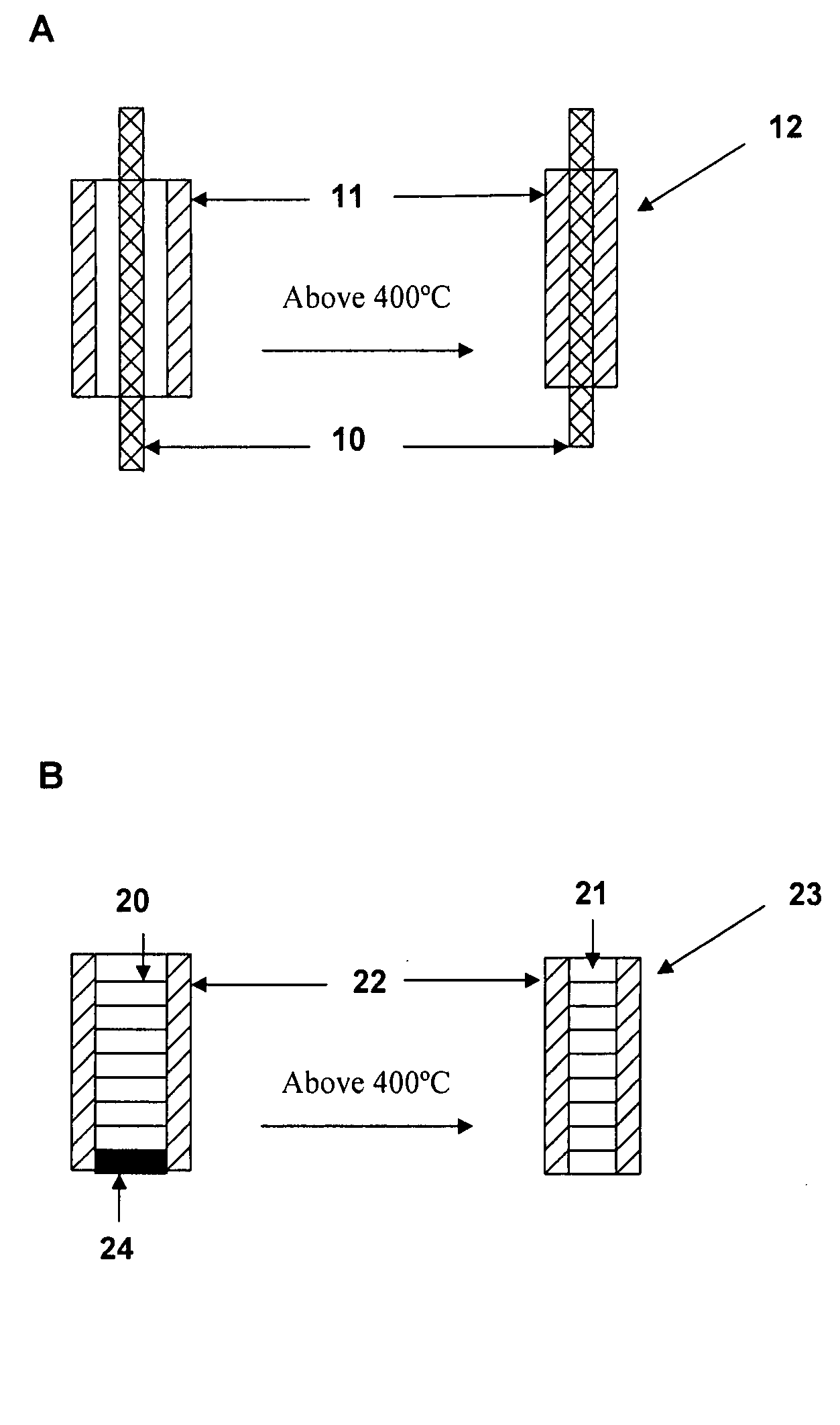 Methods and devices using a shrinkable support for porous monolithic materials