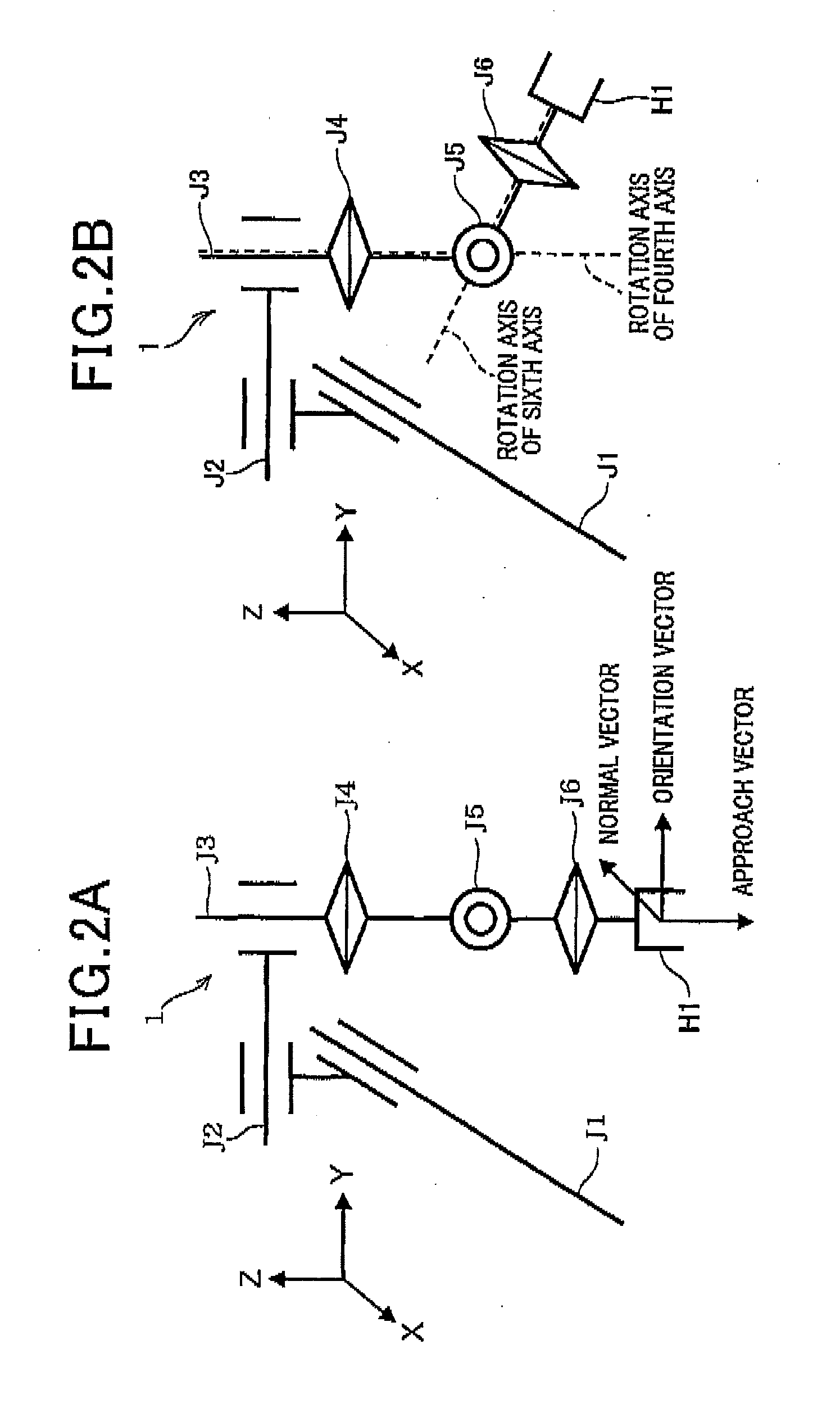 Axis angle determination method for six-axis robot and control apparatus for six-axis robot