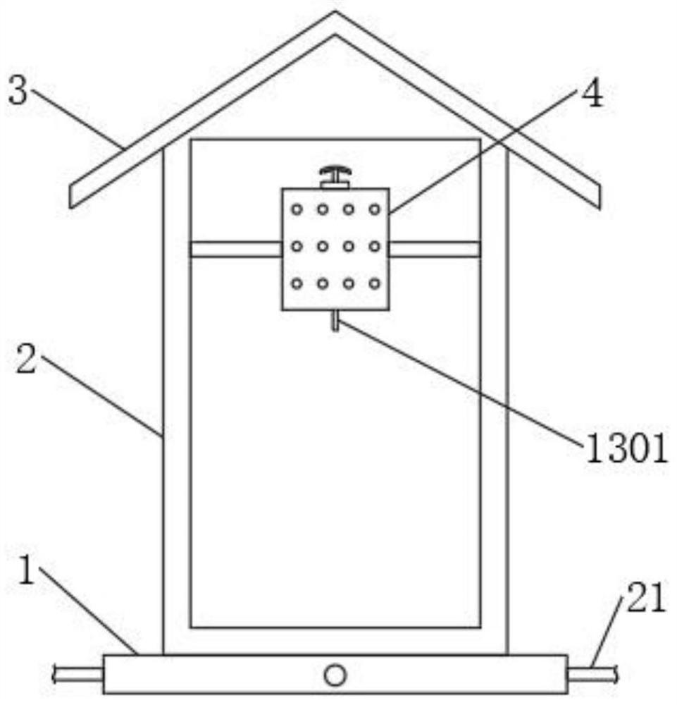 Electric meter box fire extinguishing device based on thermal induction