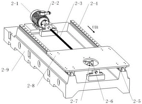 Horizontal propeller five-axis linkage numerical control machining tool and machining method