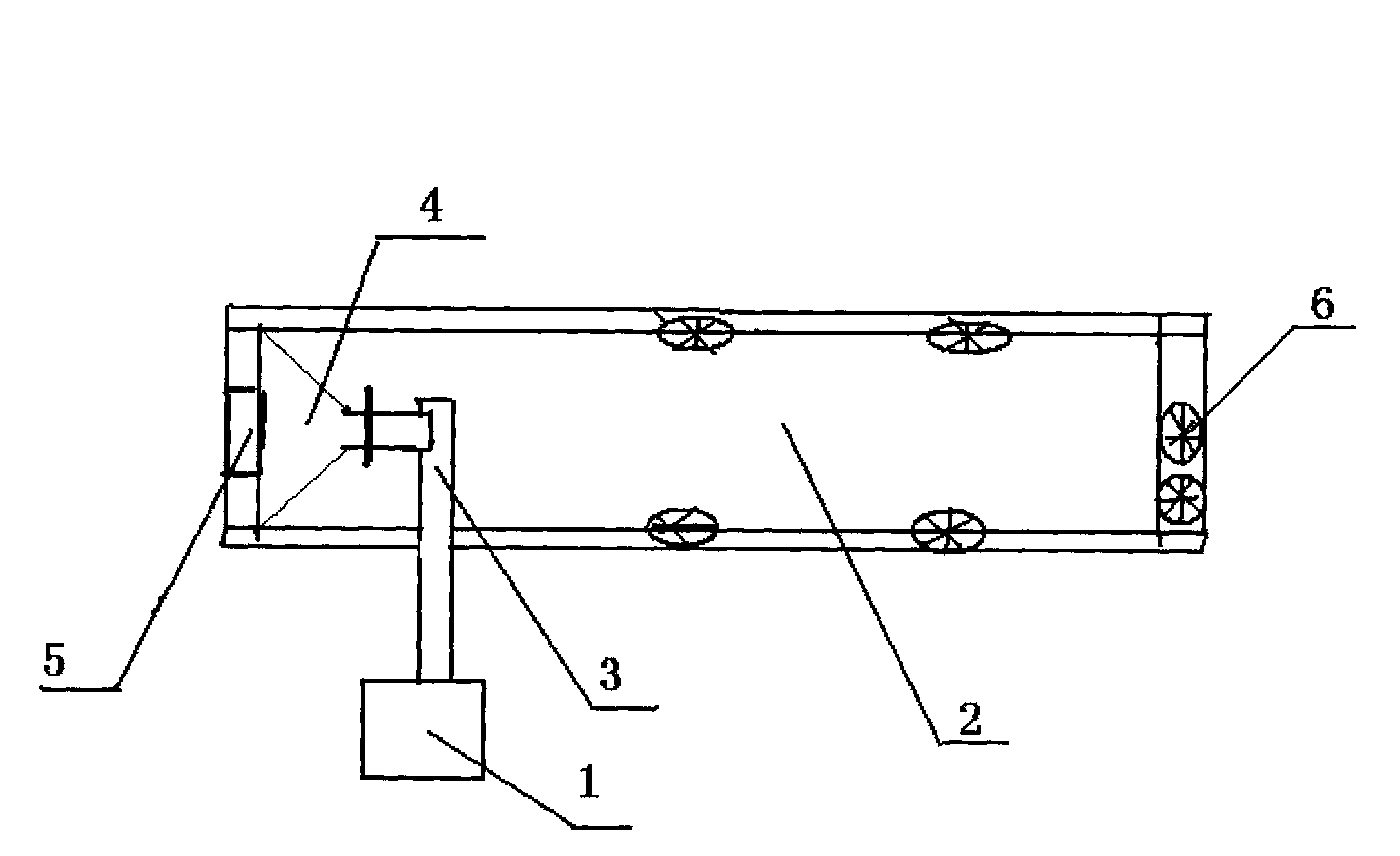 Tunnel type heat drying chamber