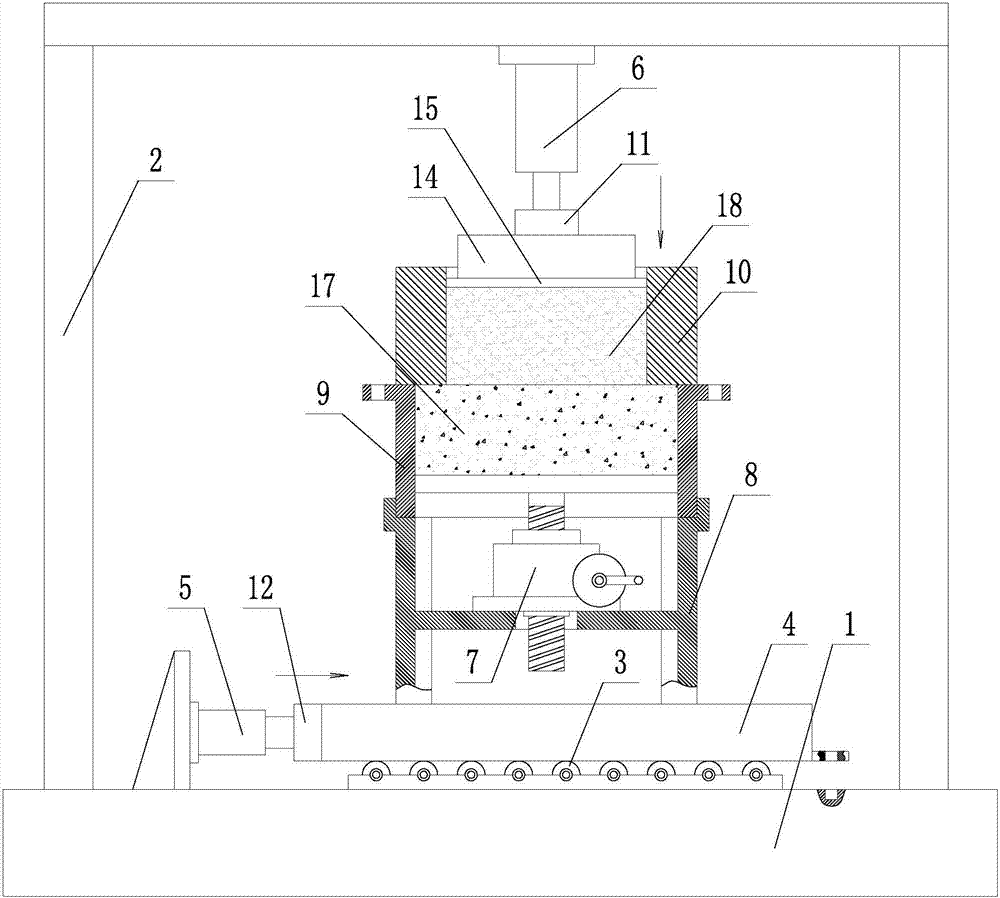 Device and method for measuring frictional angle of interface of retaining wall and contact soil