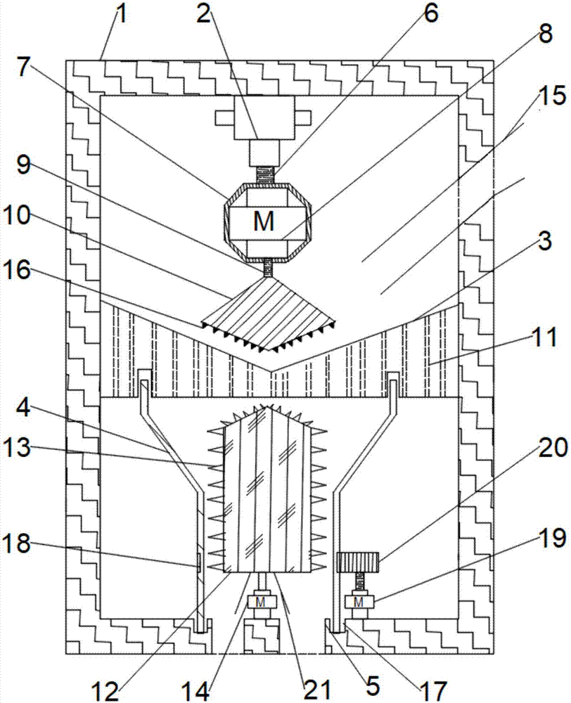 Multistage high-efficiency crushing device for ceramic raw materials