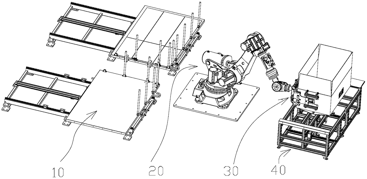 Unpacking equipment of robot and unpacking method