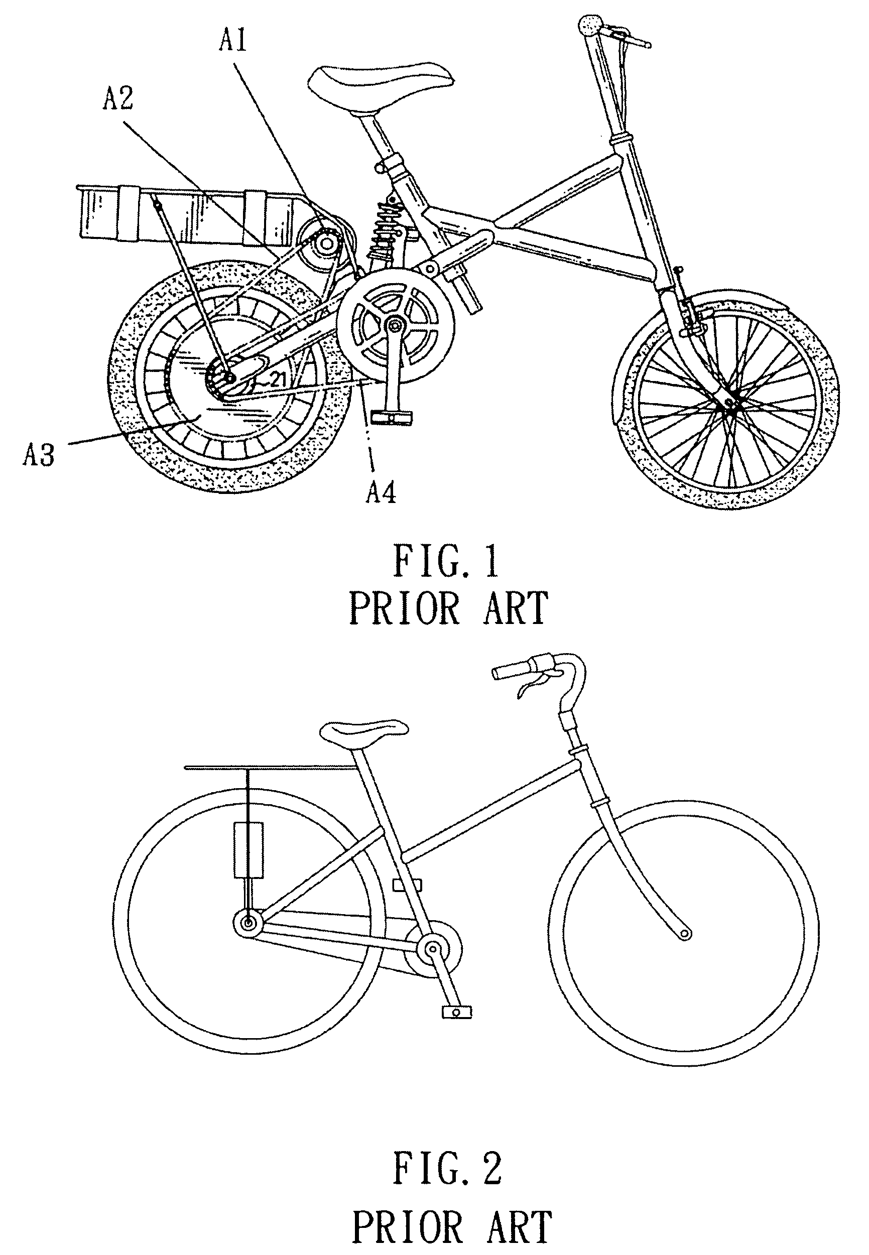 Driving mechanism for the motorized bicycle