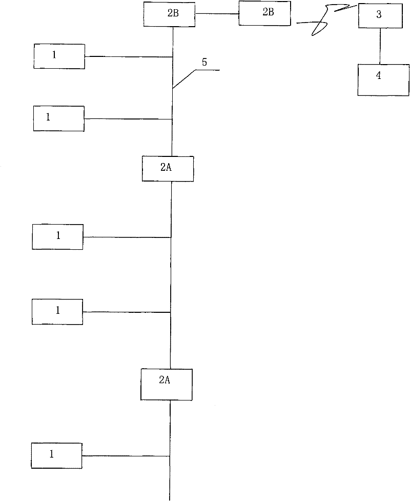 Distributed tandem fine formation temperature measurement and wireless transmission collection system