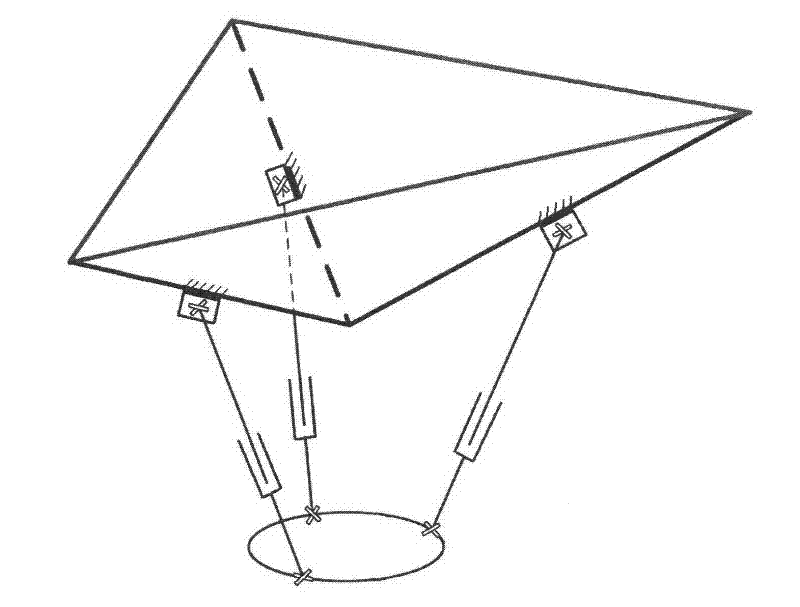 Device capable of realizing combinatorial motion output of 3PUU (three-prismatic-universal-universal) mechanism and 3UPU (three-universal-prismatic- universal) mechanism