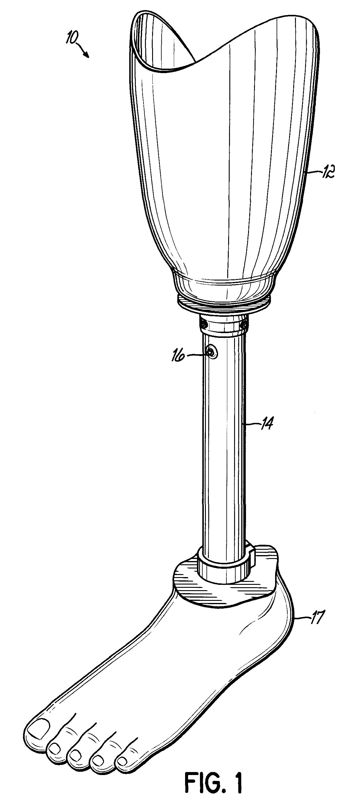 Prosthetic device utilizing electric vacuum pump