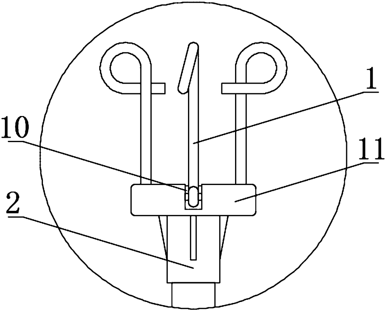 Multifunctional brain postoperation drainage device suspension bracket