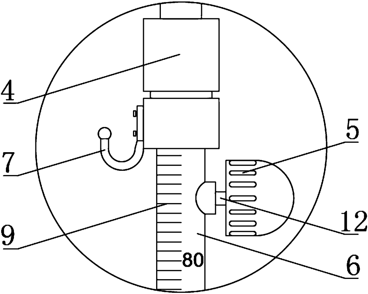 Multifunctional brain postoperation drainage device suspension bracket