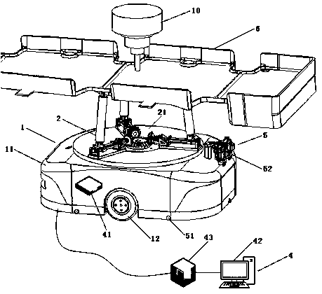 Auxiliary supporting robot for mirroring machining of thin-wall components and following supporting method thereof