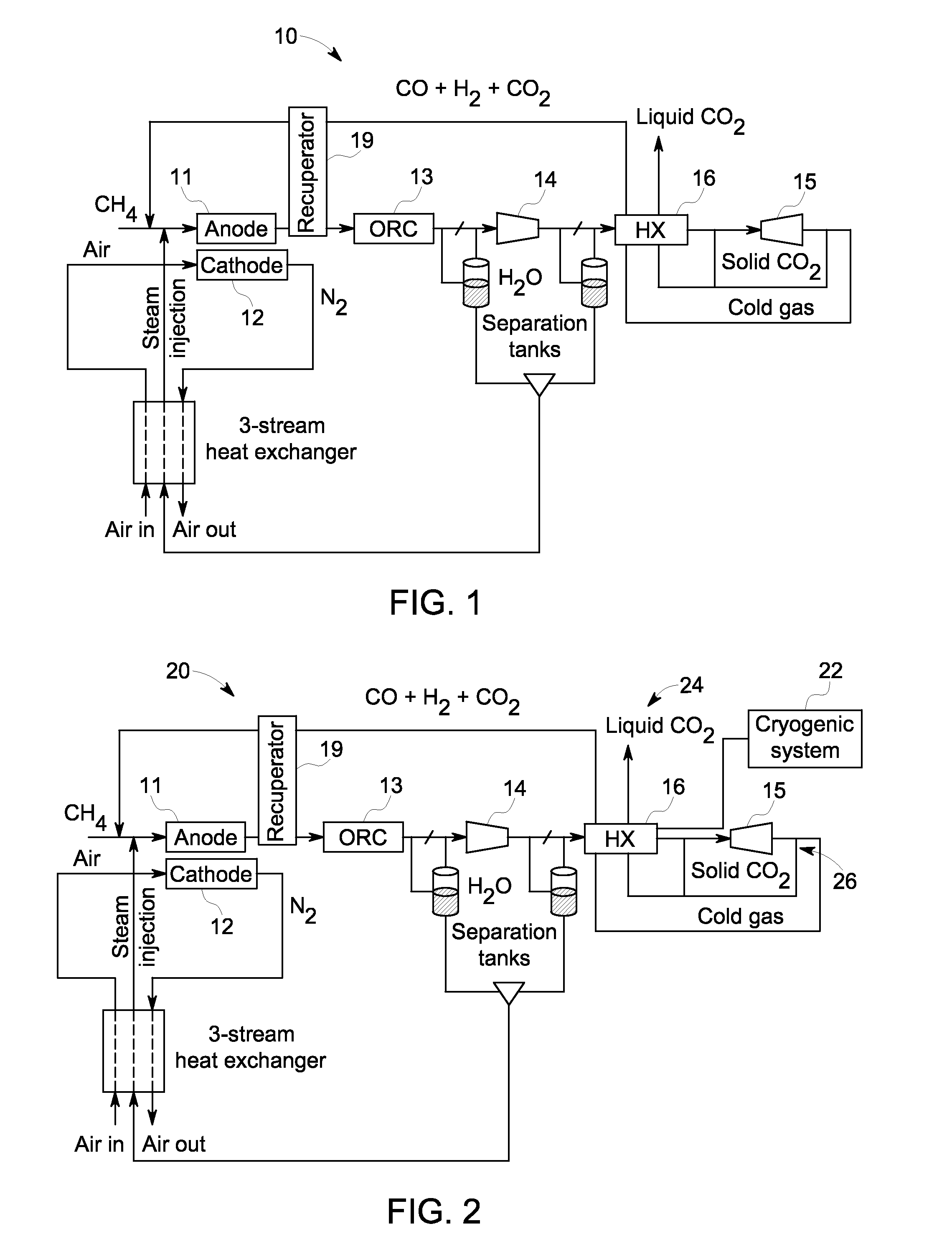 Recirculation complex for increasing yield from fuel cell with co2 capture