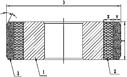 Grinding wheel applied to coaxiality grinding of ceramic ferrule and preparation method thereof