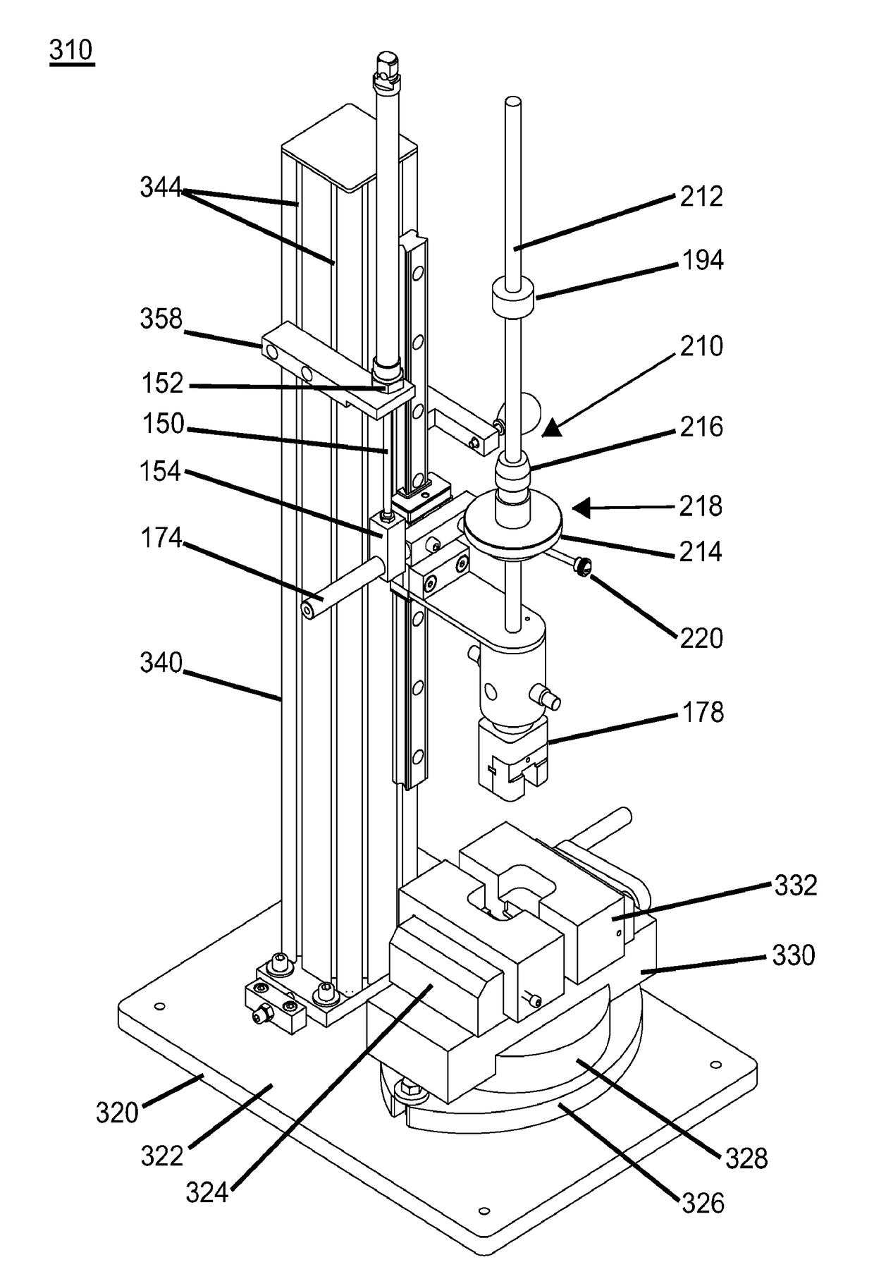 Drop weight tower for crack initiation in fracture mechanics samples