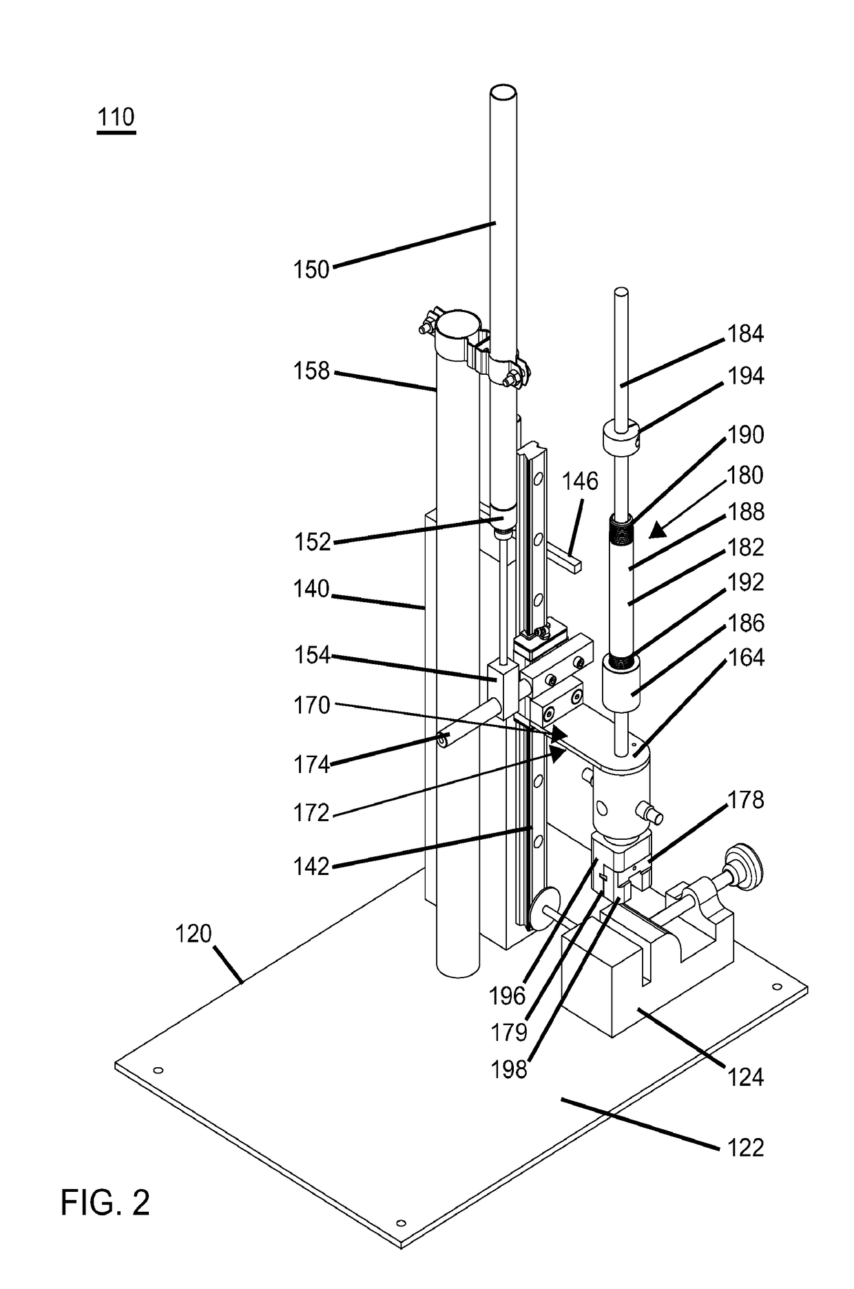 Drop weight tower for crack initiation in fracture mechanics samples