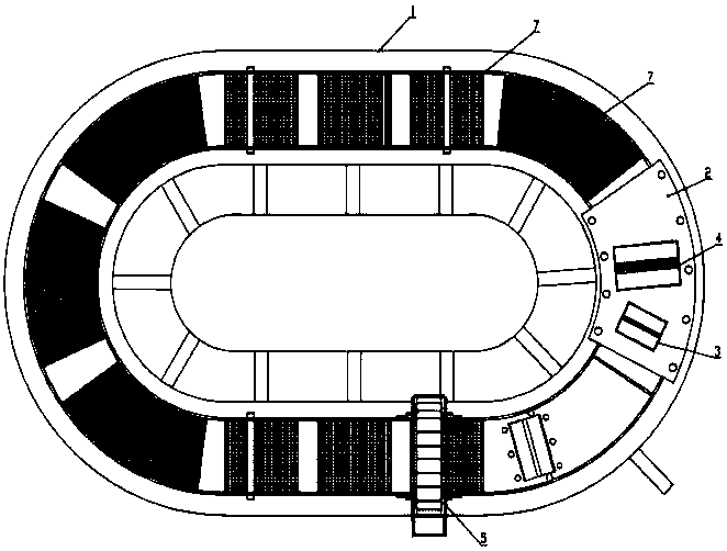 Gas-solid circular-flowing magnetic-field fluidized sorting device