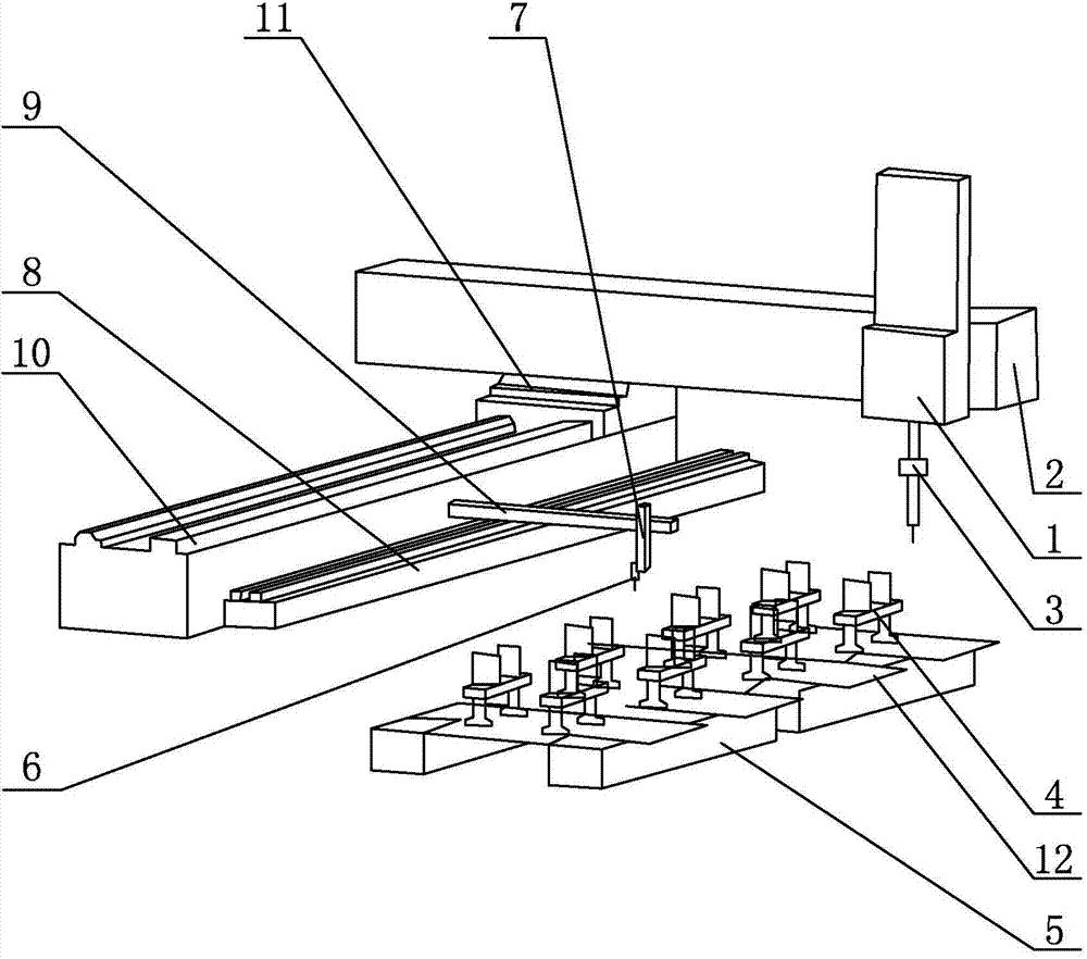 A multi-station high-pressure water cutting device with position detection function