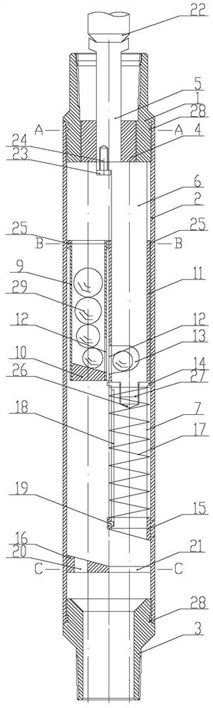 Downhole automatic ball throwing device for oil field