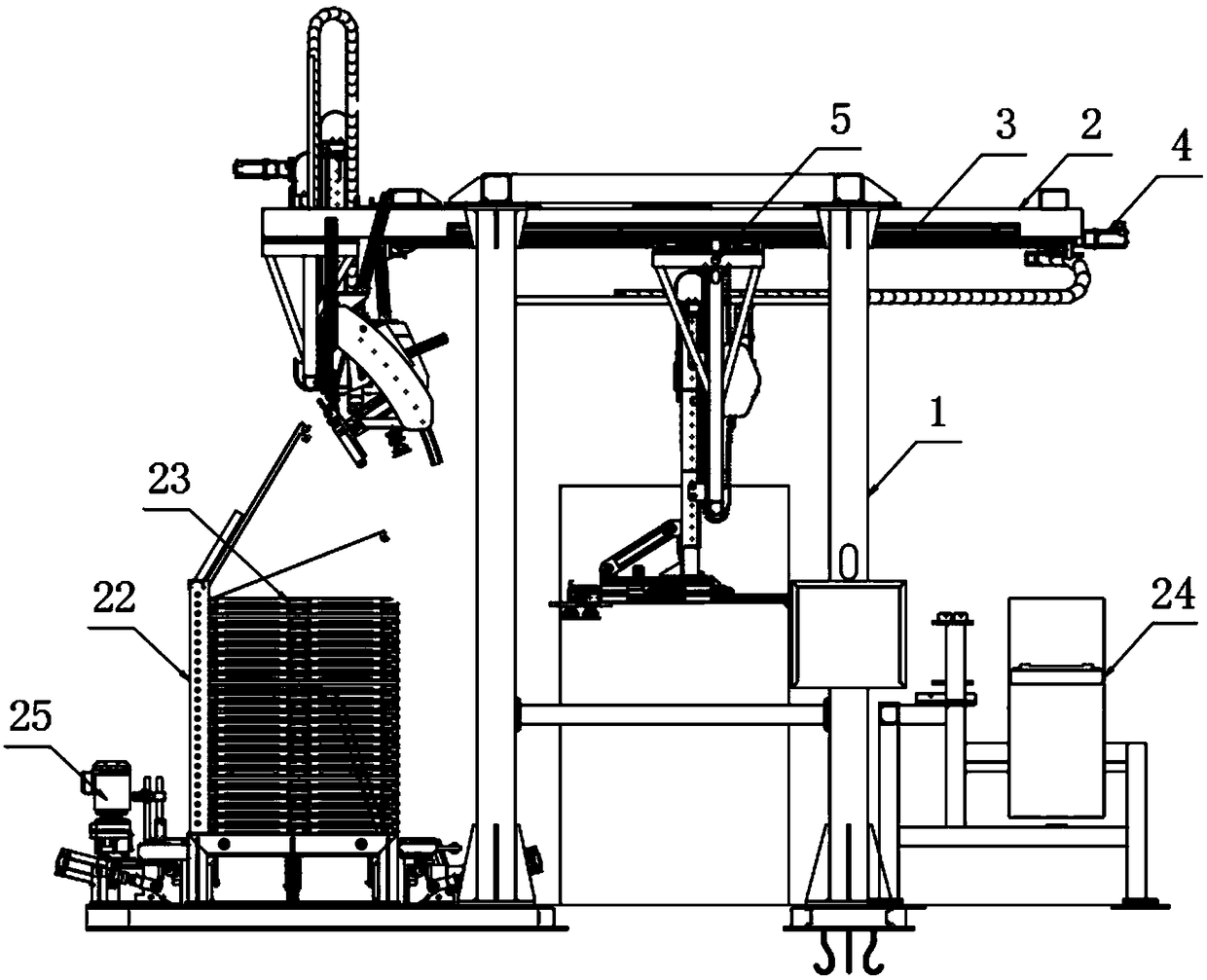 Tread automatic picking device for formation machine