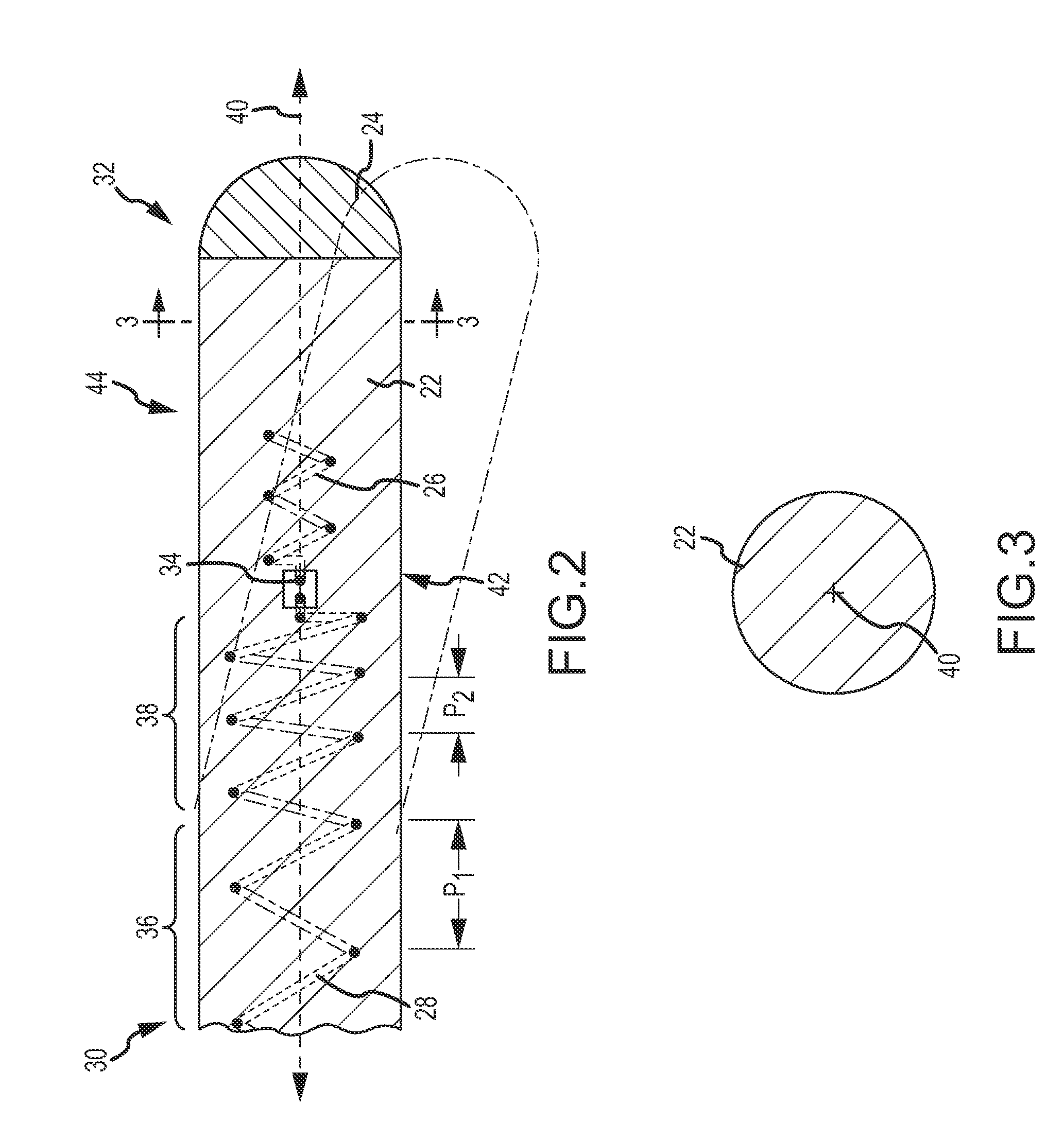 Reducing mechanical stress on conductors and connection points in a position determinable interventional medical device