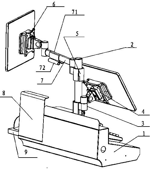 A POS table support device