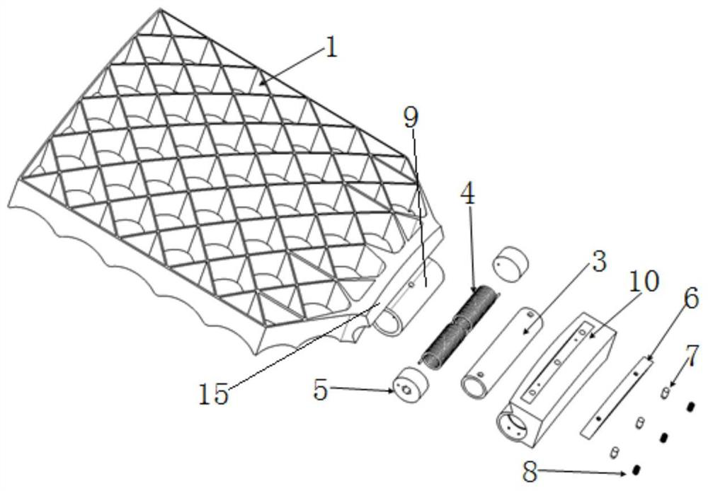 Grid rudder structure and rocket with same