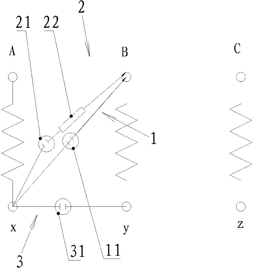 On-load capacity-regulating switch with single fracture